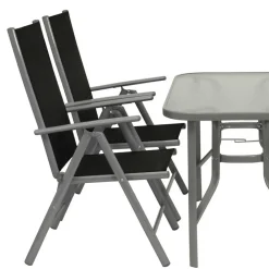 Wohnen Sitzgruppe<Garten Tischgruppe aus Aluminium - Abella (fünfteilig)