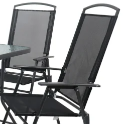 Wohnen Sitzgruppe<Garten Tischgruppe mit Klappstühlen - Alcamo (fünfteilig)