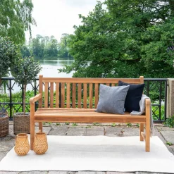 Wohnen Sitzbank<Gartenbank aus Teak Massivholz geölt - Stamfort