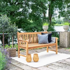 Wohnen Sitzbank<Gartenbank aus Teak Massivholz geölt - Stamfort