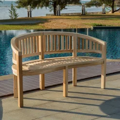 Wohnen Sitzbank<Gartenbank in halbrundem Design - Klahuma