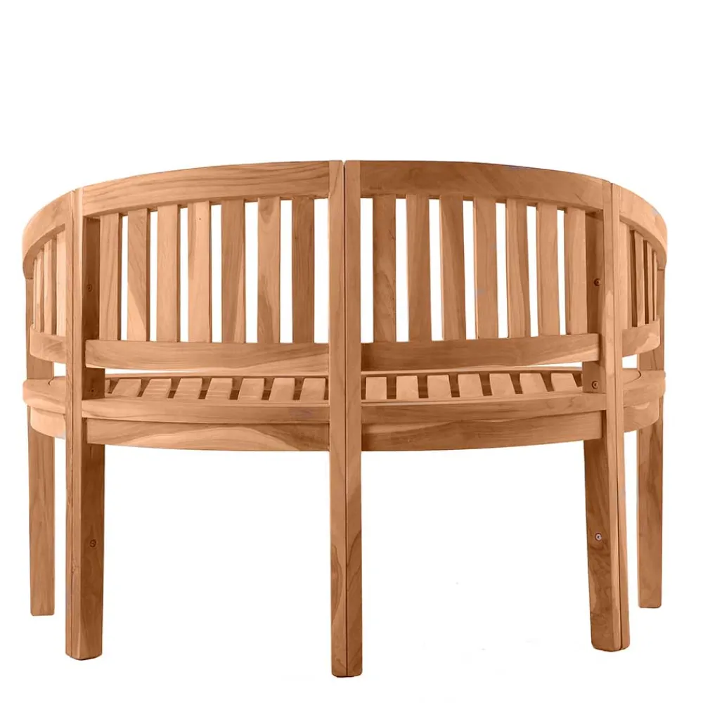 Wohnen Sitzbank<Gartenbank in halbrundem Design - Klahuma