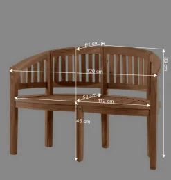 Wohnen Sitzbank<Gartenbank in halbrundem Design - Klahuma