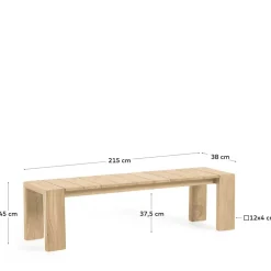 Wohnen Sitzbank<Gartenbank ohne Rückenlehne für Esstisch - Elisira