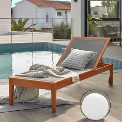 Wohnen Sofas<Gartenliege auf Rollen aus Eukalyptusholz - Promo