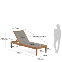 Wohnen Sofas<Gartenliege auf Rollen aus Eukalyptusholz - Promo