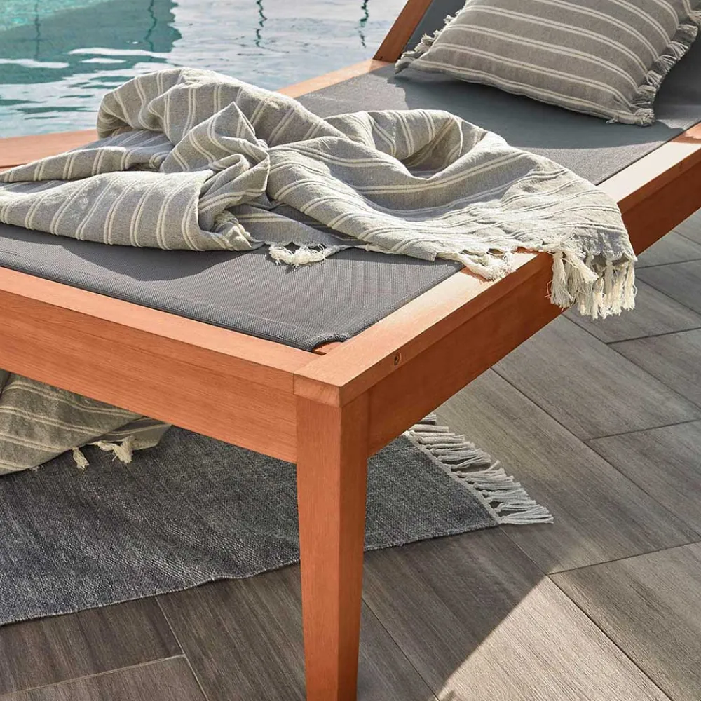 Wohnen Sofas<Gartenliege auf Rollen aus Eukalyptusholz - Promo