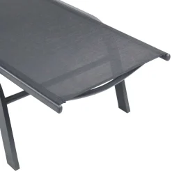 Wohnen Sofas<Gartenliege mit Rollen in Schwarz - Asprecca