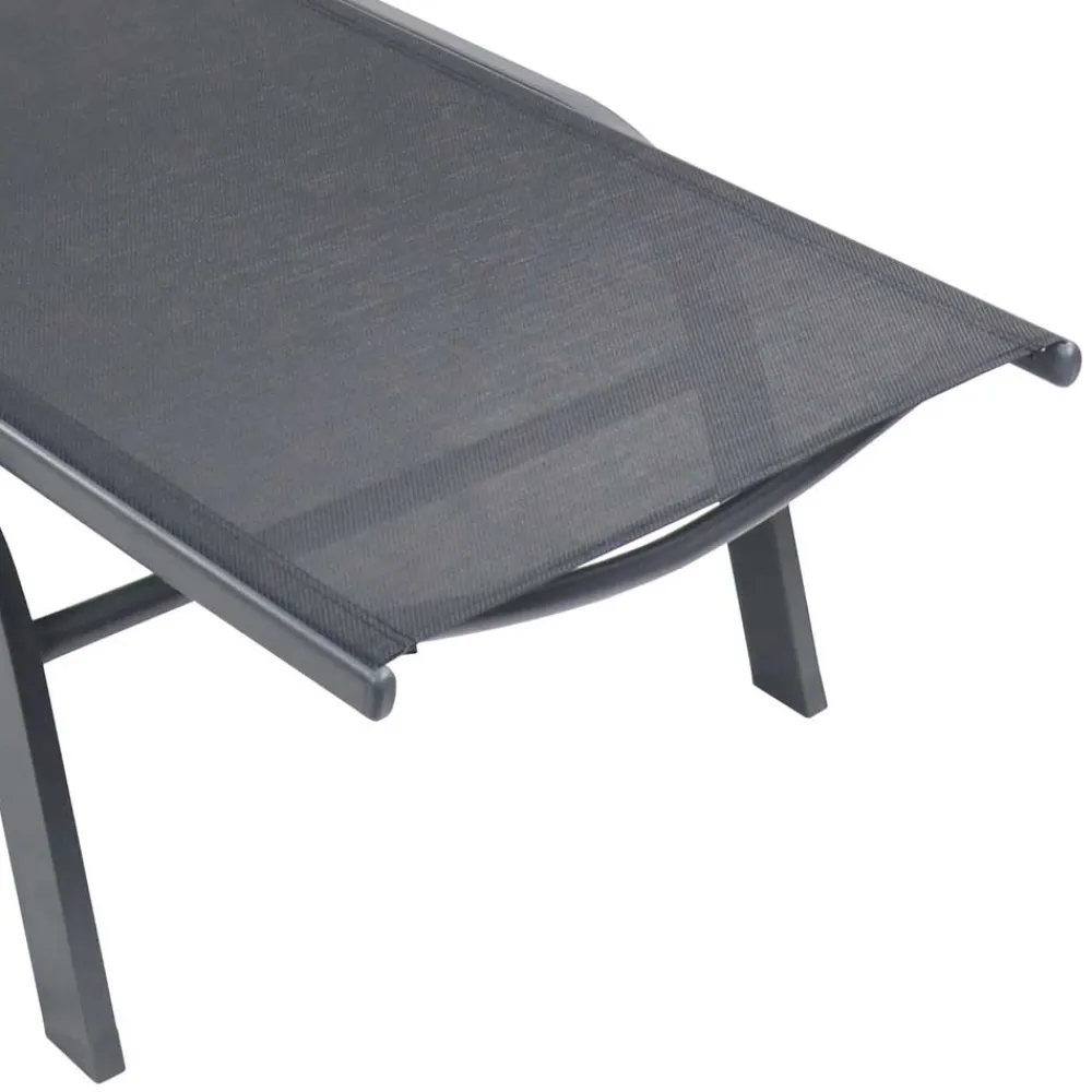 Wohnen Sofas<Gartenliege mit Rollen in Schwarz - Asprecca