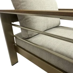 Wohnen Sitzgruppe<Gartenlounge Kombination aus Aluminium - Sirenna (vierteilig)