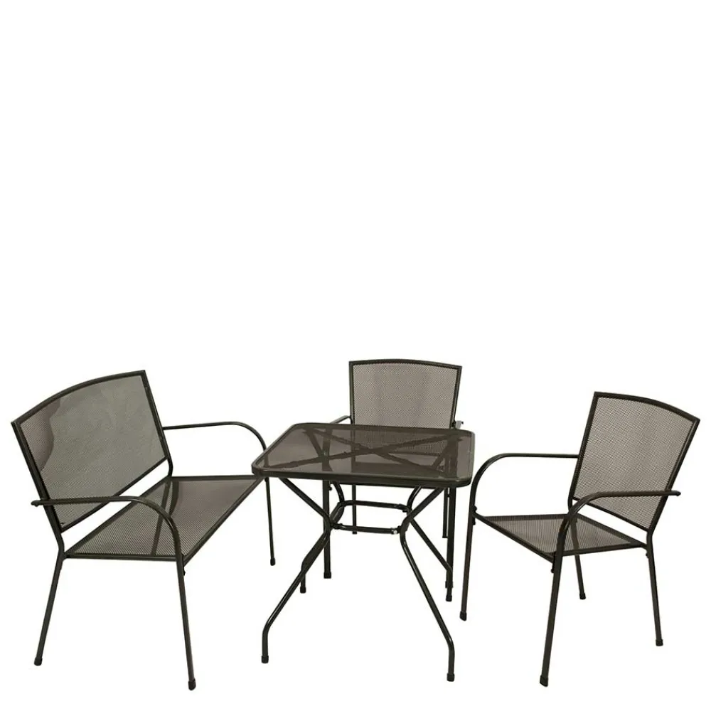 Wohnen Sitzgruppe<Gartenmöbel Set mit Bank - Calisian (vierteilig)