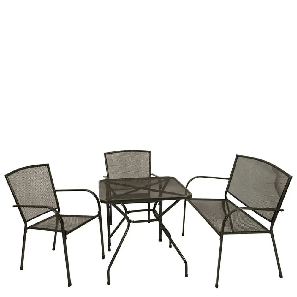 Wohnen Sitzgruppe<Gartenmöbel Set mit Bank - Calisian (vierteilig)