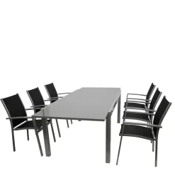 Wohnen Sitzgruppe<Gartensitzgruppe mit sechs Sitzplätzen - Capo (siebenteilig)