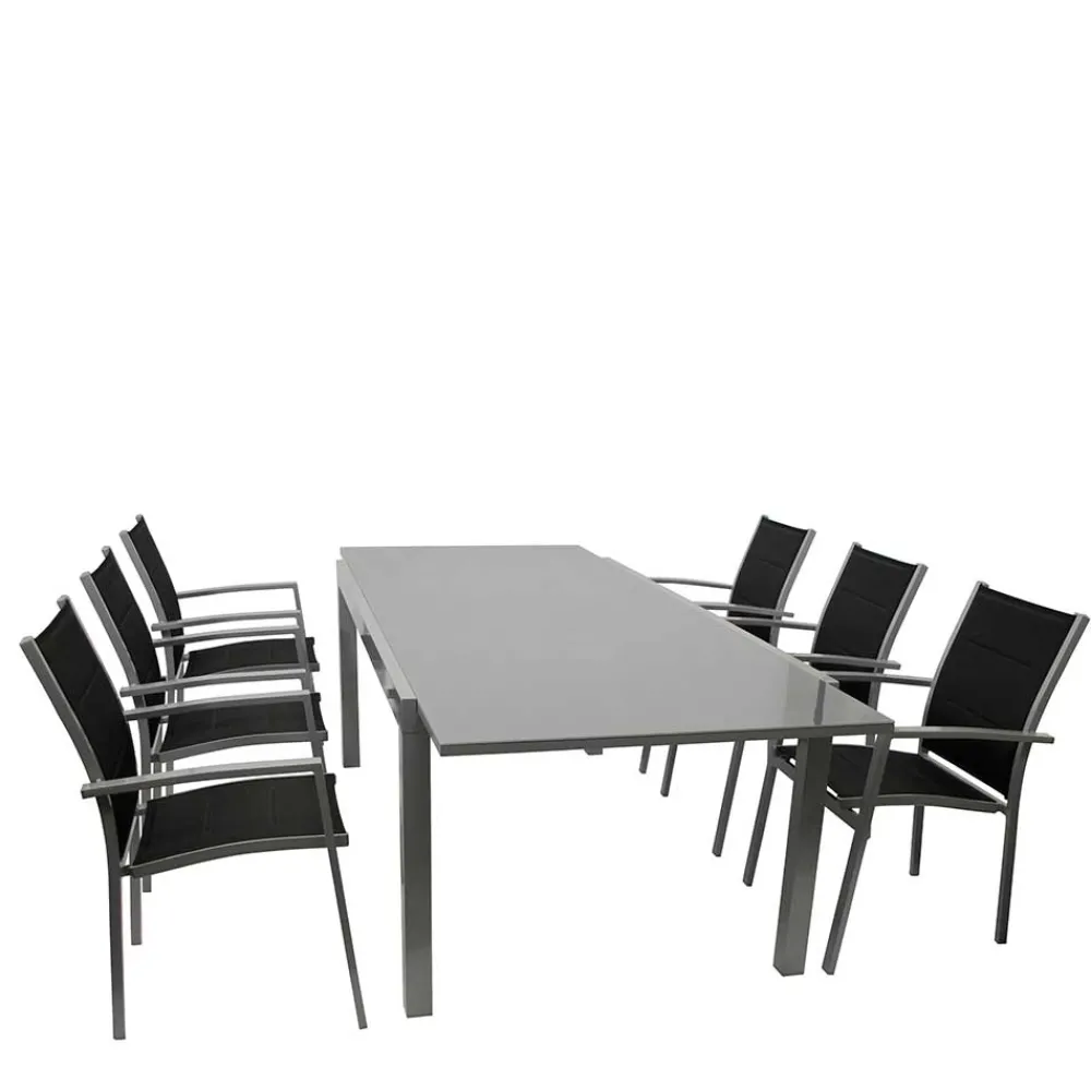 Wohnen Sitzgruppe<Gartensitzgruppe mit sechs Sitzplätzen - Capo (siebenteilig)