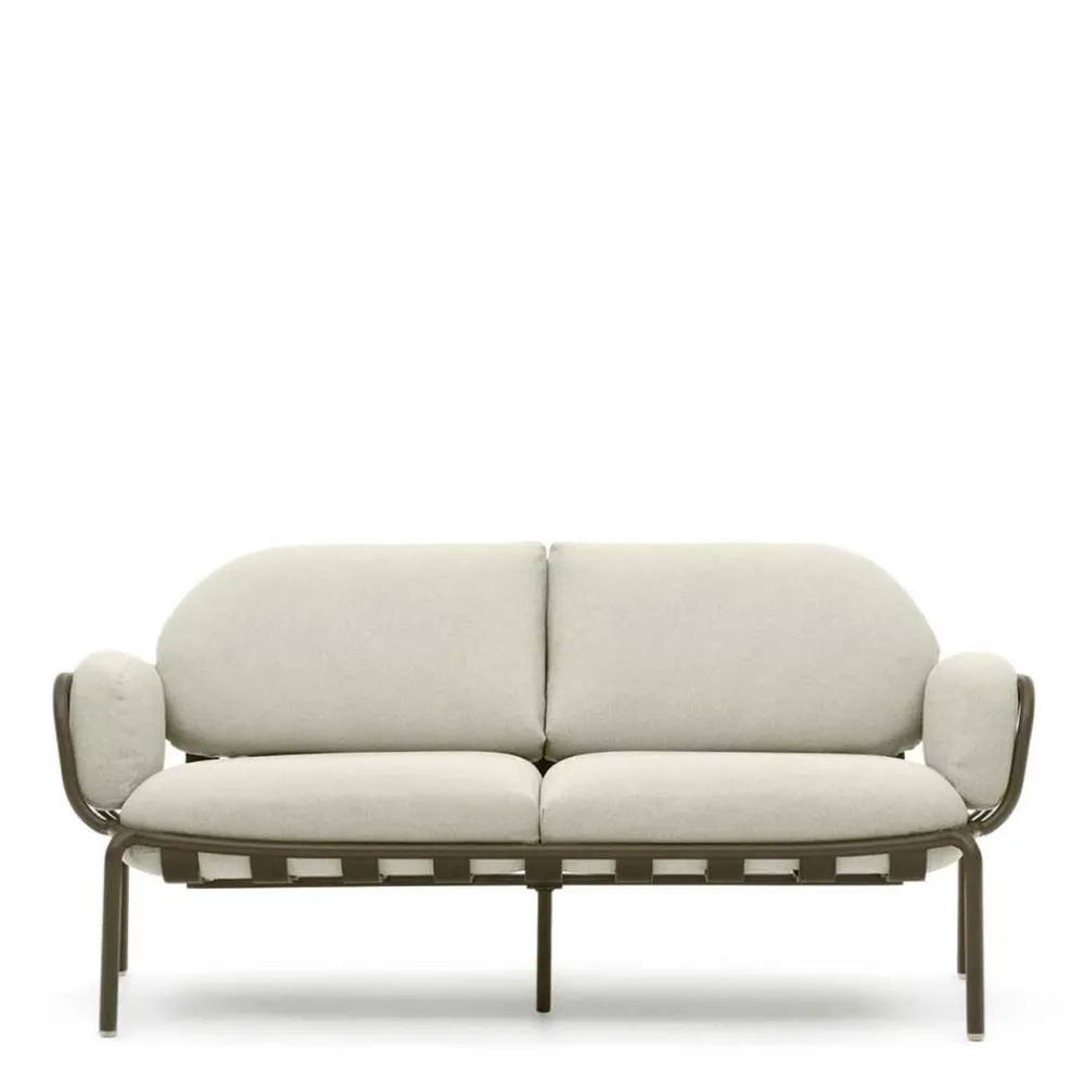 Wohnen Sofas<Gartensofa in Graugrün aus Metall - Ocna