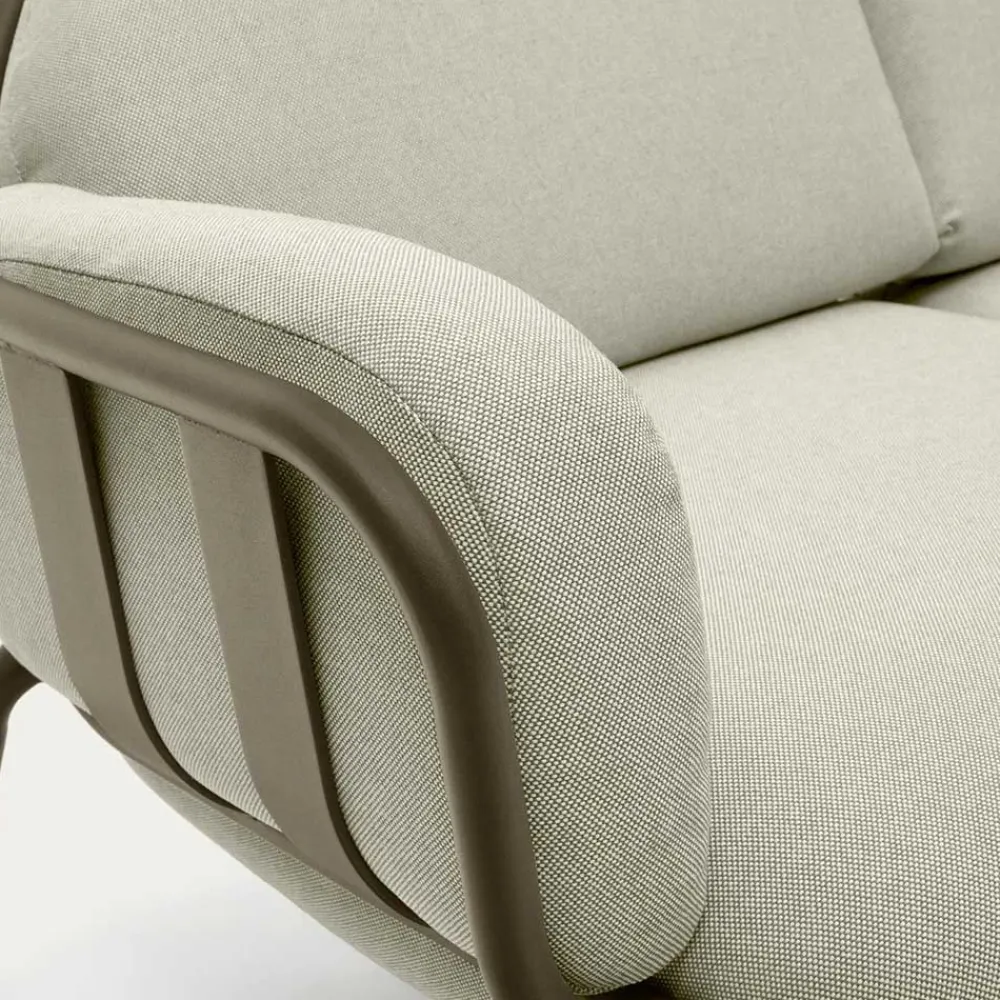 Wohnen Sofas<Gartensofa in Graugrün aus Metall - Ocna
