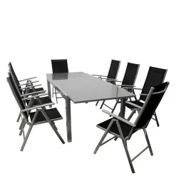 Wohnen Sitzgruppe<Gartentisch & acht Klappsessel - Olividos (neunteilig)