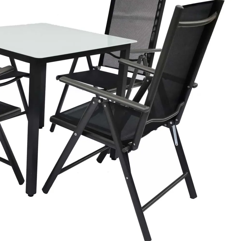 Wohnen Sitzgruppe<Gartentisch & vier Hochlehner Set - Barreras (fünfteilig)