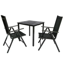 Wohnen Sitzgruppe<Gartentisch & zwei Stühle Set - Neluna (dreiteilig)