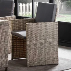 Wohnen Sitzgruppe<Gartentisch Gruppe aus Polyrattan - Hongkong (fünfteilig)