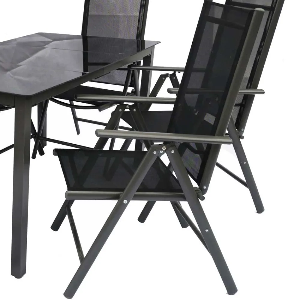 Wohnen Sitzgruppe<Gartentisch Gruppe in modernem Design - Everest (siebenteilig)