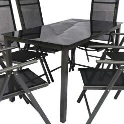 Wohnen Sitzgruppe<Gartentisch Gruppe in modernem Design - Everest (siebenteilig)