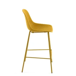 Wohnen Hocker<Gelber Barstuhl mit 75 cm Sitzhöhe - Yalaz (4er Set)