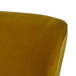 Wohnen Sofas<Gelbes Samt Sofa Mid Century Ramia mit Holzbeinen in Schwarz