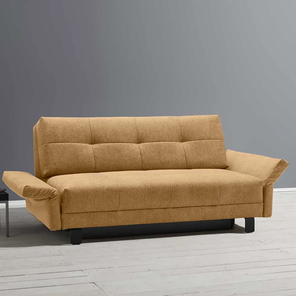 Wohnen Betten<Gelbes Schlafsofa mit Bettkasten - Racana