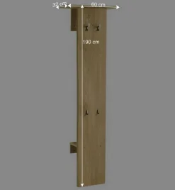 Wohnen Garderoben<Geölte Holzgarderobe aus Eiche massiv - Avidora