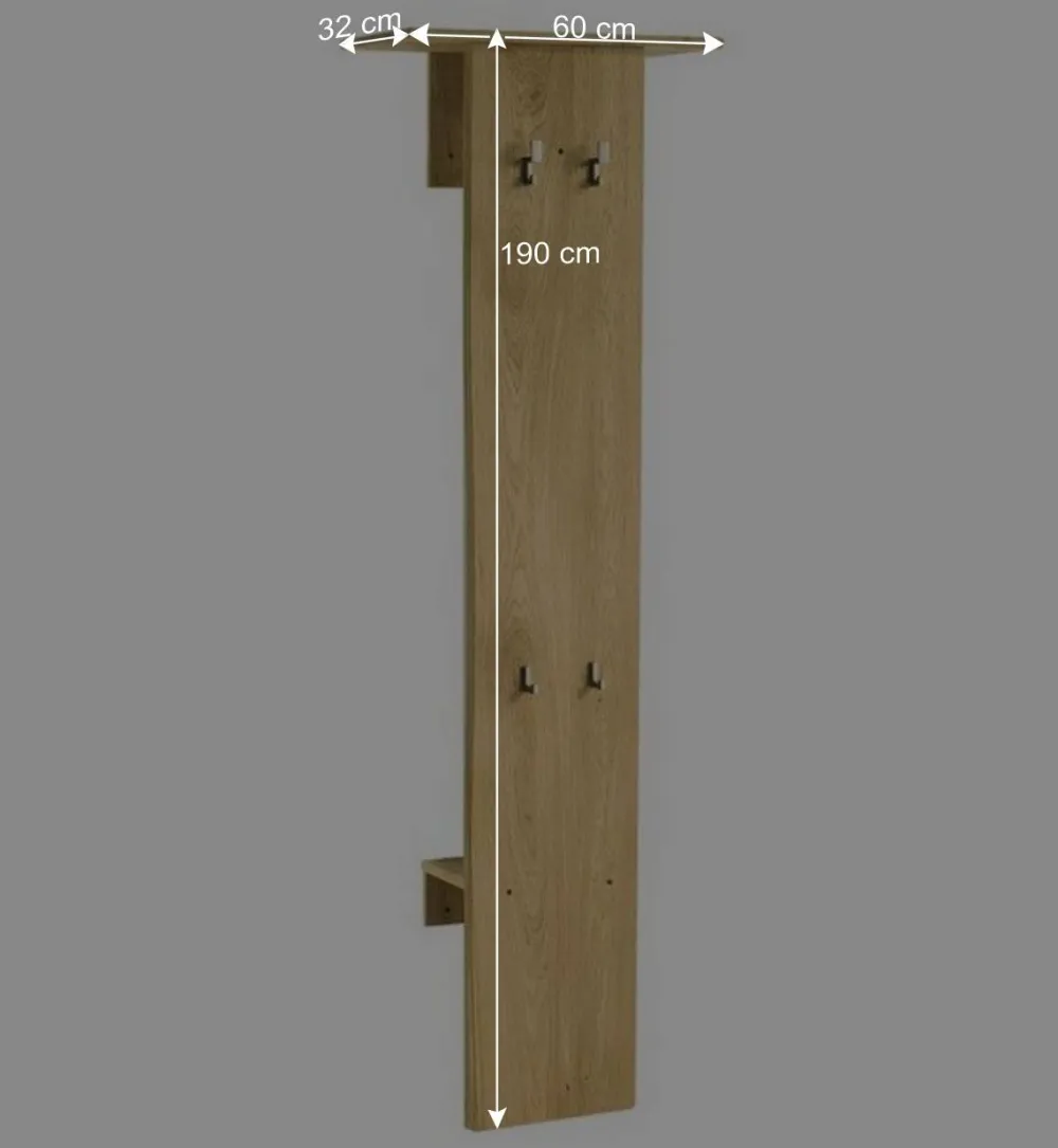 Wohnen Garderoben<Geölte Holzgarderobe aus Eiche massiv - Avidora