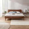 Wohnen Betten<Geöltes Bett in Braun Nussbaumholz - Rovigo