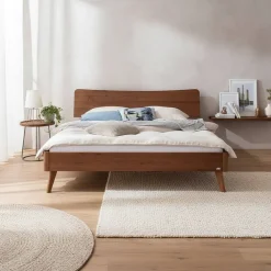 Wohnen Betten<Geöltes Bett in Braun Nussbaumholz - Rovigo