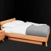 Wohnen Betten<Geöltes Kernbuche Bett 210cm lang - Junola III