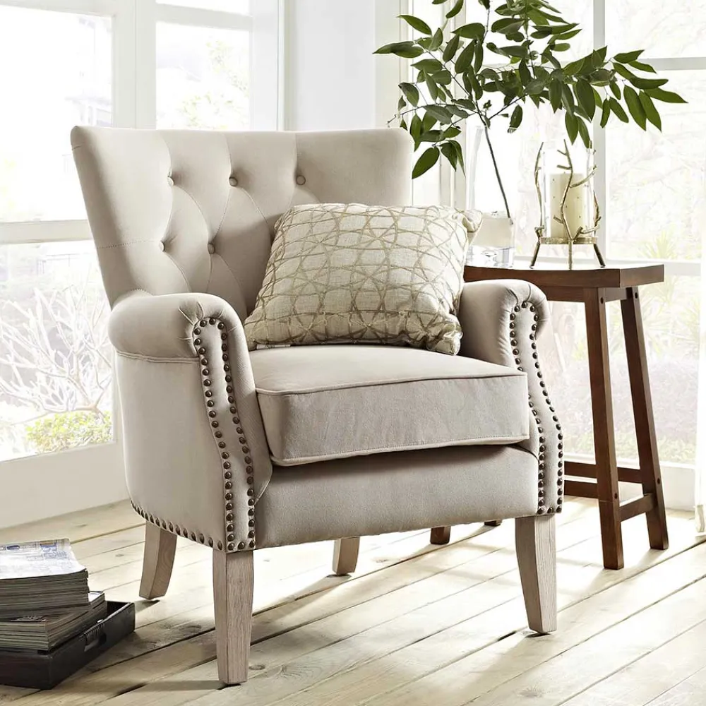 Wohnen Sessel<Gemütlicher Polstersessel in Beige - Halolas