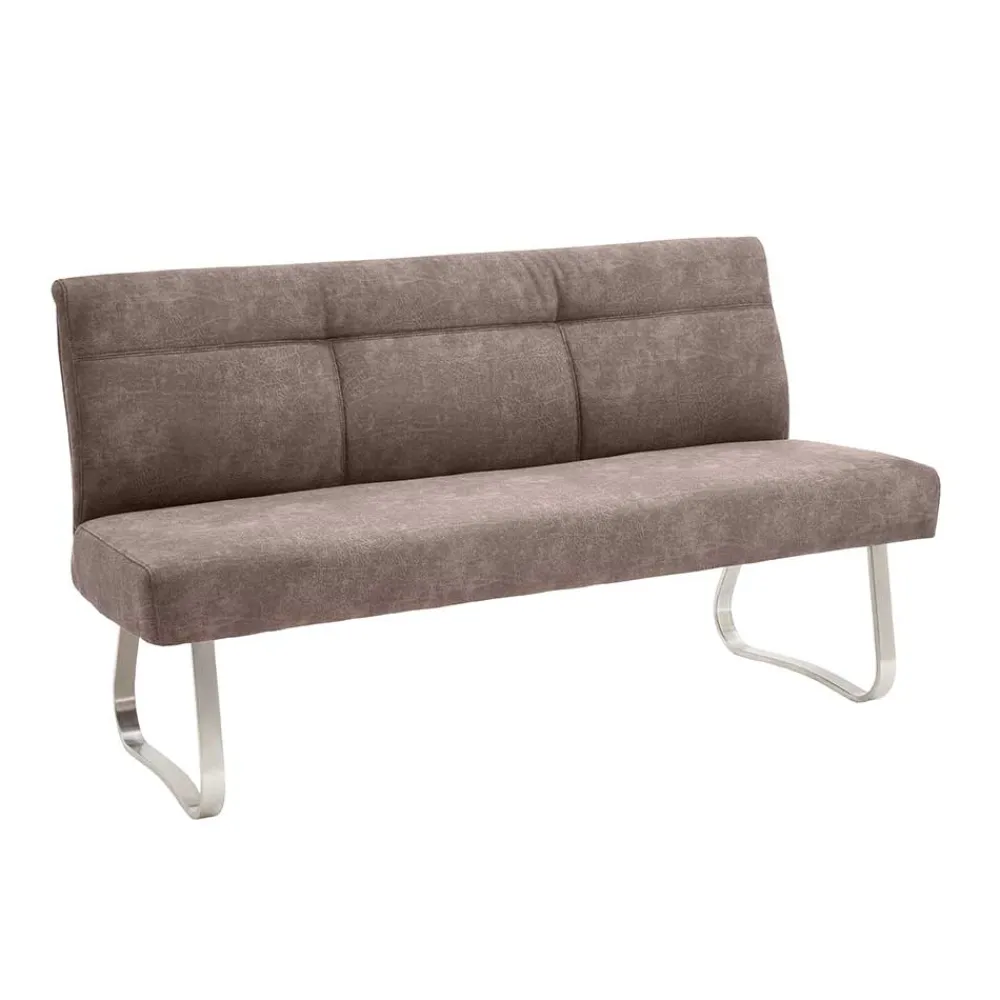 Wohnen Sitzbank<Gepolsterte Bank in Beige Microfaser - Anguro