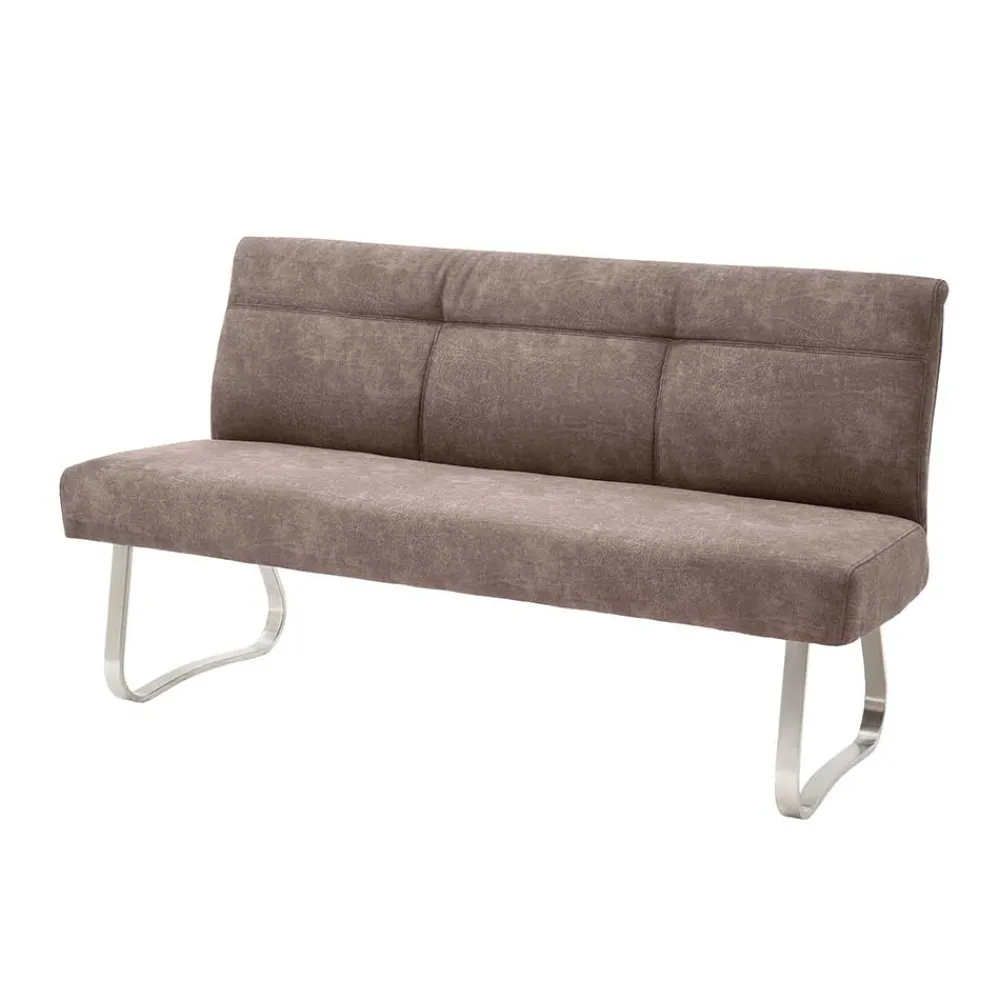 Wohnen Sitzbank<Gepolsterte Bank in Beige Microfaser - Anguro