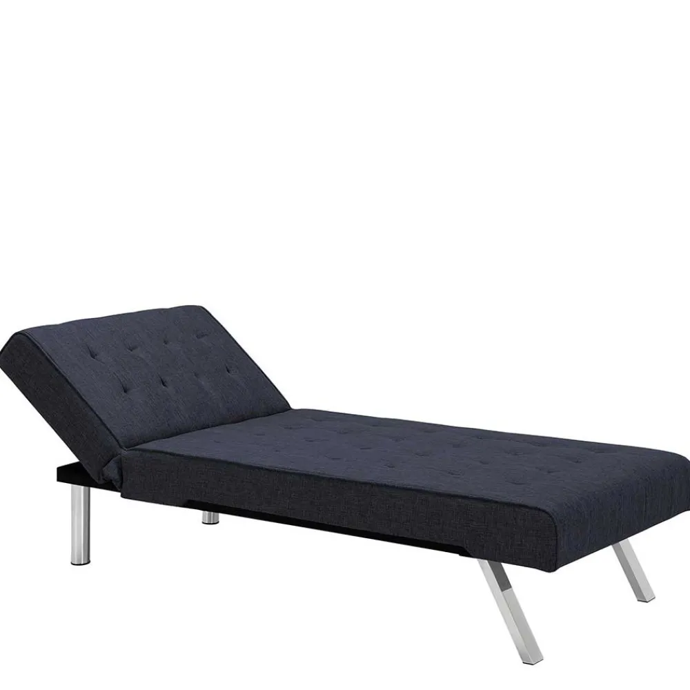 Wohnen Sofas<Gepolsterte Liege in Dunkelblau Stoff - Exmadura