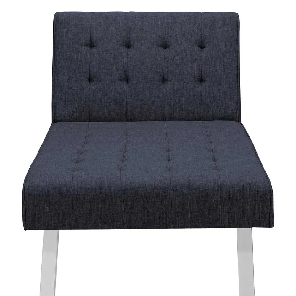 Wohnen Sofas<Gepolsterte Liege in Dunkelblau Stoff - Exmadura