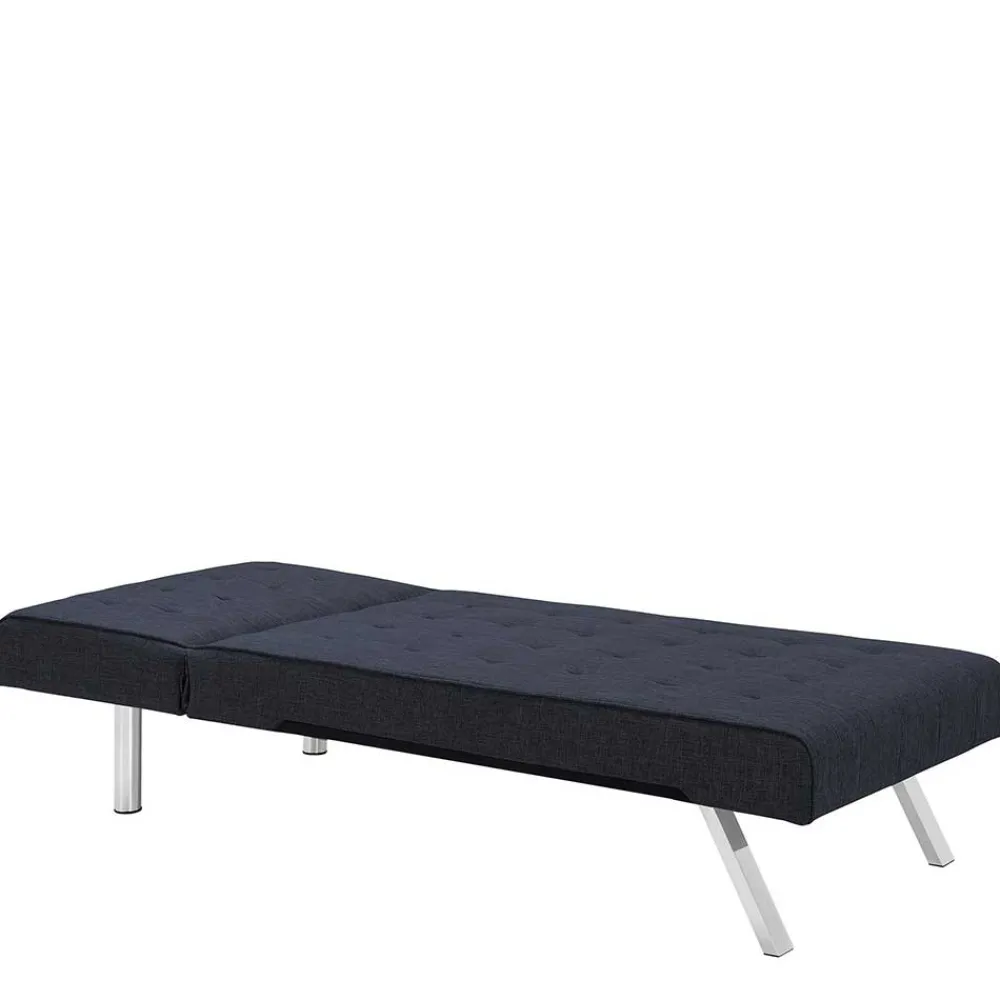 Wohnen Sofas<Gepolsterte Liege in Dunkelblau Stoff - Exmadura