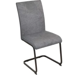 Wohnen Sessel<Gepolsterte Schwingstühle in Anthrazit - Blacer (4er Set)