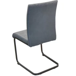 Wohnen Sessel<Gepolsterte Schwingstühle in Anthrazit - Blacer (4er Set)