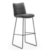 Wohnen Hocker<Gepolsterter Barstuhl aus Chenille - Amelie (2er Set)