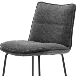 Wohnen Hocker<Gepolsterter Barstuhl aus Chenille - Amelie (2er Set)
