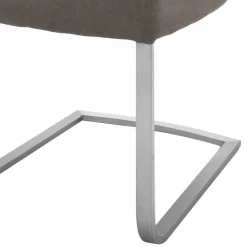 Wohnen Sessel<Gepolsterter Freischwinger Stuhl in Braun - Carpreras (2er Set)