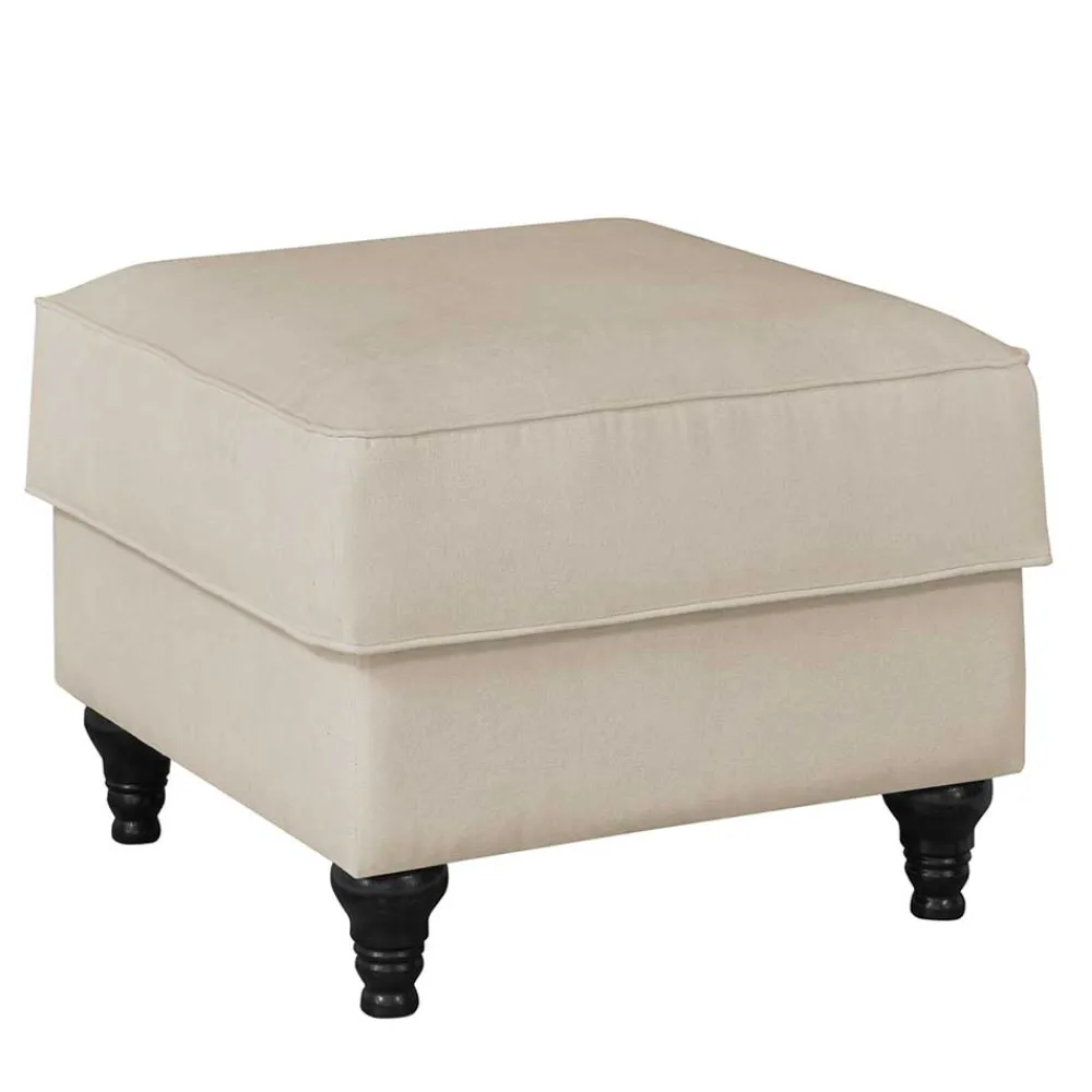 Wohnen Hocker<Gepolsterter Hocker im Vintage Landhaus Look - Merandes