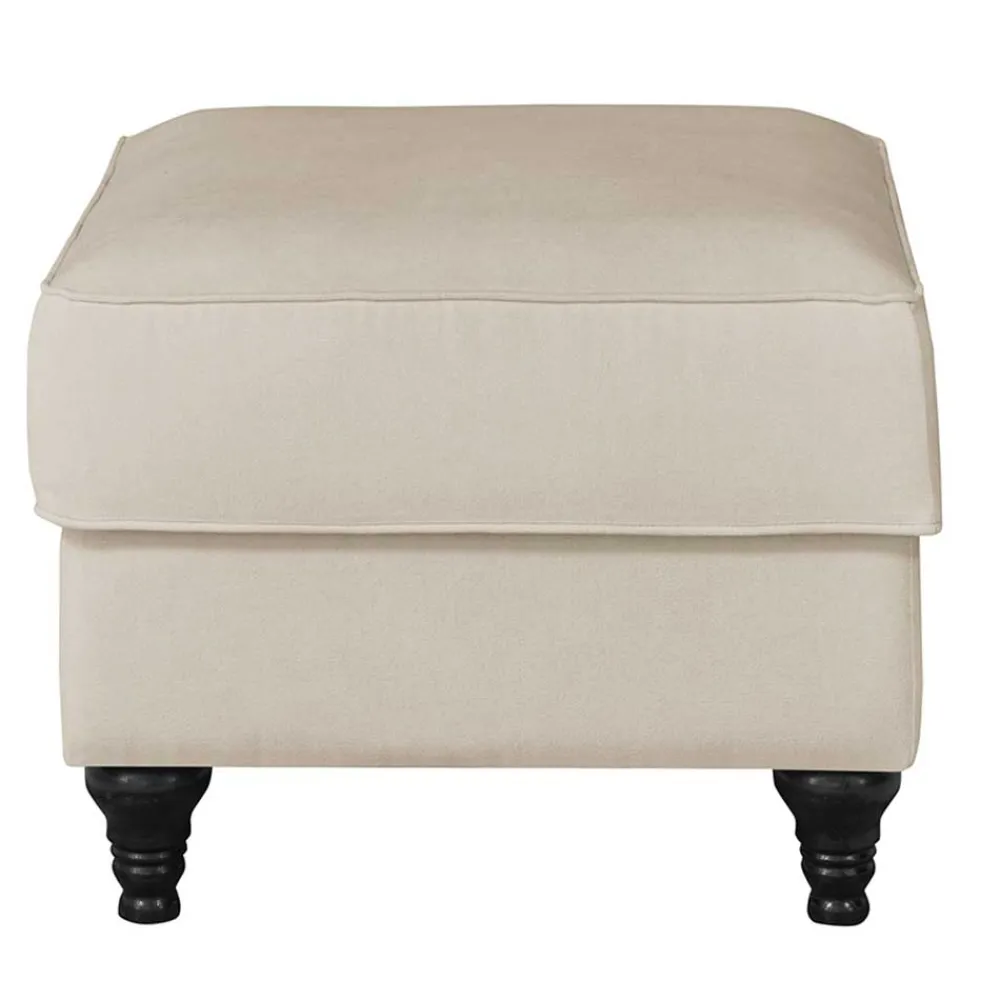 Wohnen Hocker<Gepolsterter Hocker im Vintage Landhaus Look - Merandes
