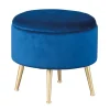 Wohnen Hocker<Gepolsterter Hocker in Blau & Gold - Chasmarin