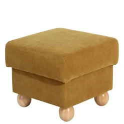 Wohnen Hocker<Gepolsterter Hocker in Gelb Veloursbezug - Acigne