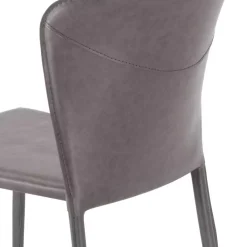 Wohnen Stühle<Gepolsterter Stuhl in Dunkelgrau - Baika (2er Set)
